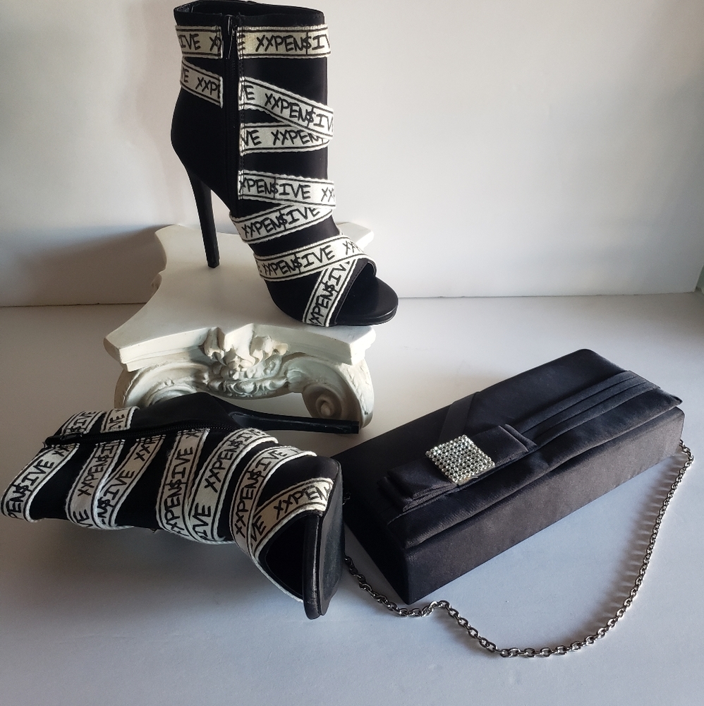 COPY - SHOE DAZZLE, BILLS PAID, OPEN TOE BOOTIES